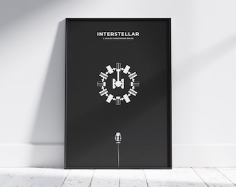 Interstellar Minimalist Poster | Modern Movie Wall Art | Digital Download