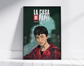 La Casa De Papel Minimalist Poster | Tokyo Character Wall Art | Digital Download