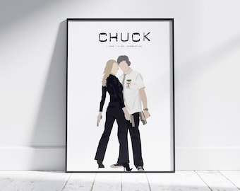 Chuck Minimalist TV Show Poster | Modern Wall Art | Digital Download