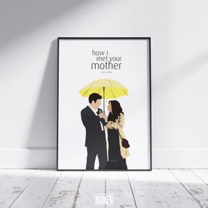 Minimalistisk poster med "How I Met Your Mother" | Väggkonst för TV-program | Digital nedladdning