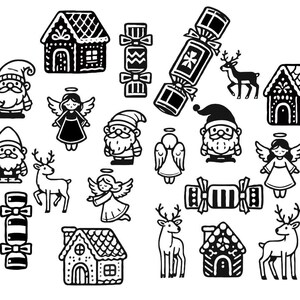 Christmas SVG Bundle Festive SVG Files for Cricut Christmas Clipart SVG Winter Holiday svg