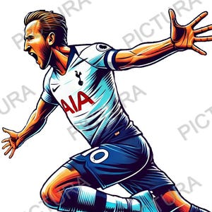 Harry Kane SVG Footballer PNG Harry Kane digital file Football SVG file Soccer player digital file Footballer Cricut file Tottenham svg file