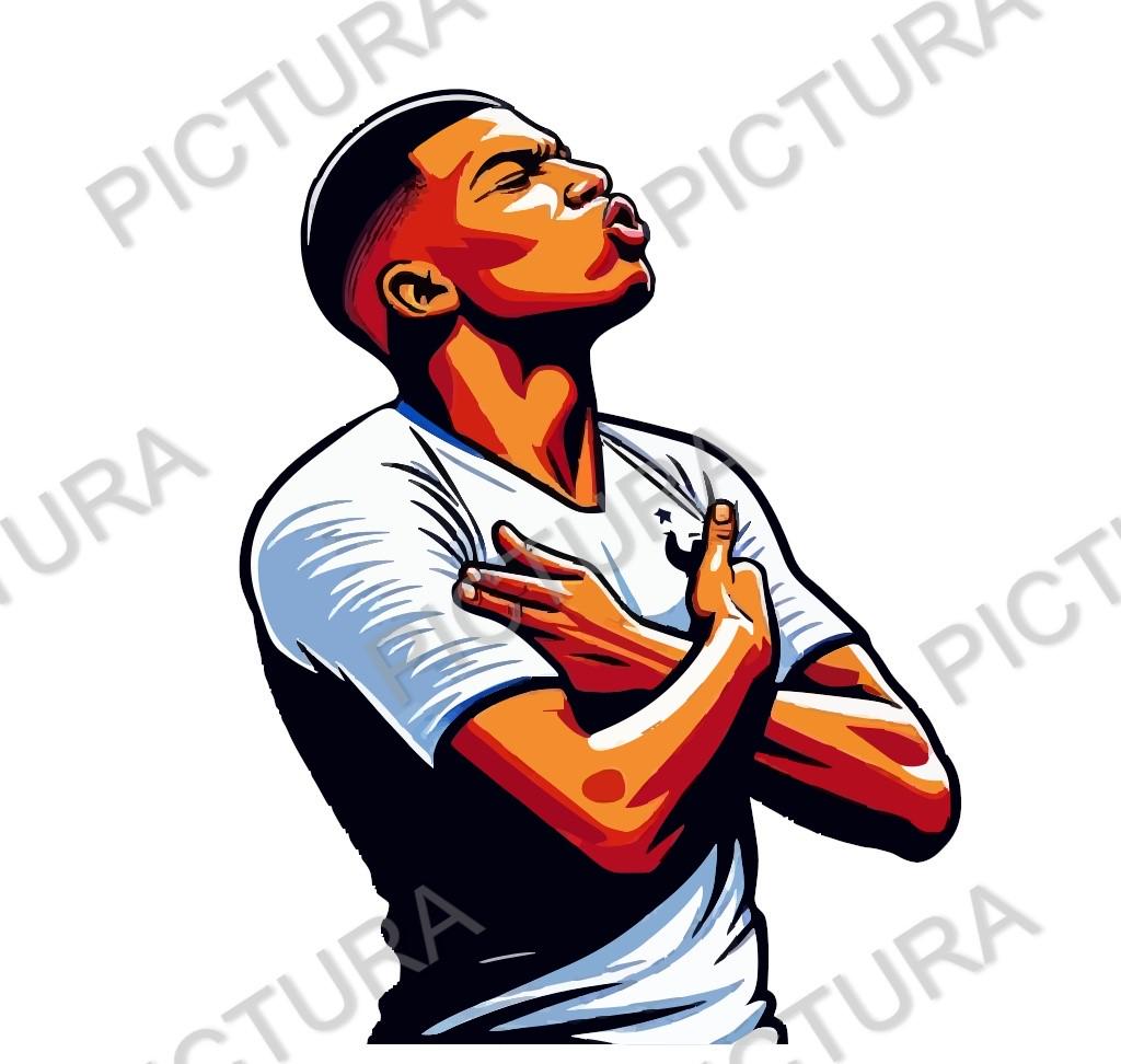 Kylian Mbappe SVG Mbapper Soccer SVG Mbappe PSG svg Mbappe digital file French football player svg Mbappe goal celebration svg png file