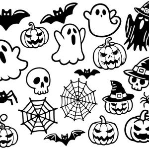 Bundle Halloween SVG Clipart Halloween pour Cricut dessins effrayants SVG SVG mignon effrayant