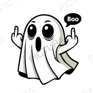 Funny Ghost SVG Rude Halloween Ghost SVG Ghost Clipart for Cricut Ghost with Boo SVG