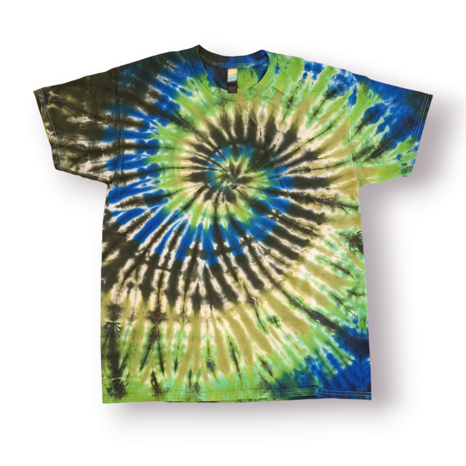 Spiral Blue Tie Dye Men's Sweatshirt