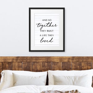 A Life They Loved Art Print Wall Art Home Decor Wedding Gift Anniversary Farmhouse Bedroom Art Wall Art Prints Quote Wall Art imagem 1