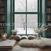 Cozy Winter Study Virtual Background Bundle, Pack of 4 Digital ...