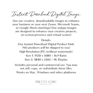 May include: Instant download digital image for use in business meetings, presentations, or virtual scenes. The image is available in two sizes: 1920 x 1080 (16:9 ratio) and 3840 x 2160 (4K display).