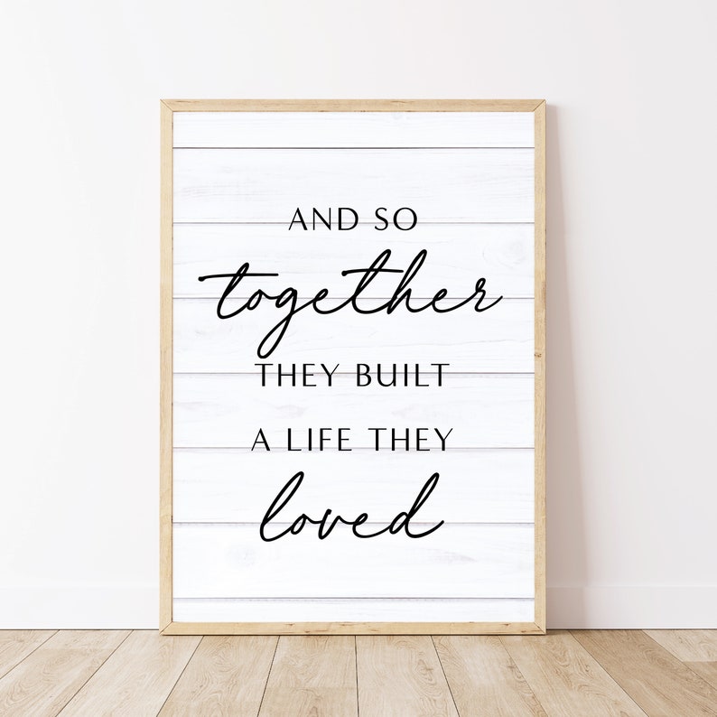 A Life They Loved Art Print Wall Art Home Decor Wedding Gift Anniversary Farmhouse Bedroom Art Wall Art Prints Quote Wall Art imagem 6