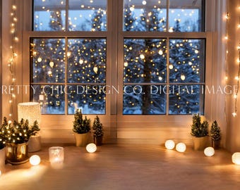 Zoom Background, Cozy Winter Window Background for Meetings, Snow Virtual Office, Professional Teams, Digital Image, GoogleMeets Backgrounds