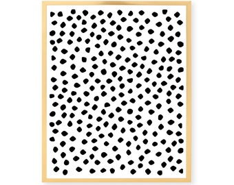 Dot Print | Wall Art Print | Abstract Art | Wall Decor | Wall Art Prints | Office Wall Decor | Black Dot Art | Art Print | Bedroom Art