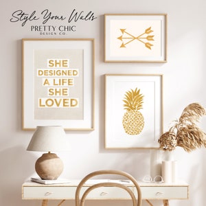 She Designed a Life She Loved Wall Art Wall Decor Art Print Quote Print Wall Art for Office Wall Art Print image 5