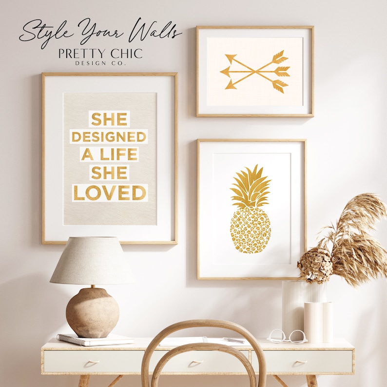 She Designed a Life She Loved Wall Art Wall Decor Art Print Quote Print Wall Art for Office Wall Art Print image 5