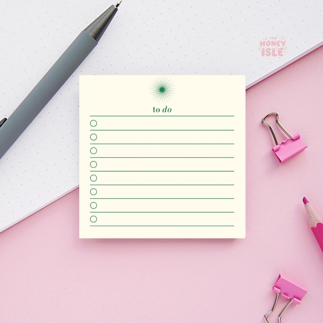 Luxe Vibes Aesthetic to Do List Sticky Notes | Wellness Sticky Note ...