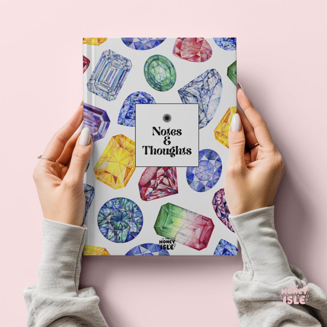 Y2K Crystal and Gemstone Notebook Hardcover Matte Lined, 5x8 Notebook ...