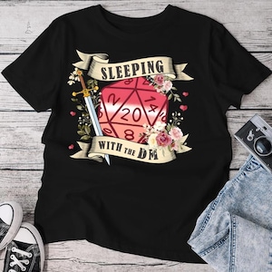 Brand Sleeping with the DM Shirt, Funny Dungeons Shirt, Dragons Shirt, RPG Humor Tee, D20 Dice Lover Gift, Perfect for DnD Players & Fans