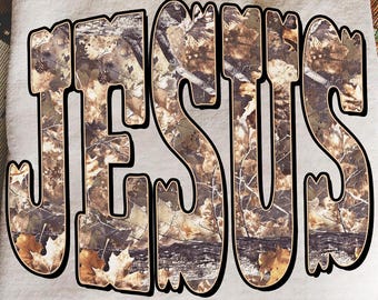 Jesus Gray Camo Design PNG, Camo Faith Png, Pray Amen PNG, Preppy Christian T-Shirt Design, Trendy Jesus Sublimation Digital Download