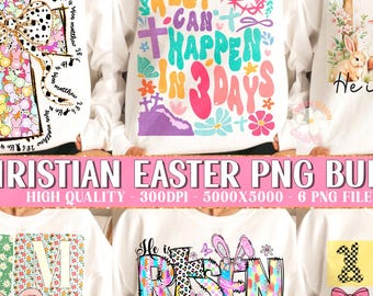 Brushstroke Easter PNG Bundle, Glitter Bunny Coquette Bow PNG, He is Risen Png, Easter Png, retro easter png, Kids easter png, preppy easter