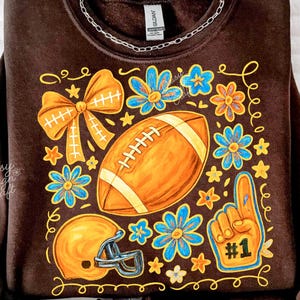 Football Fall Png, Football png, Football Game Day Png, Fall Autumn Png, Floral Football Coquette Bow Png, Touchdown Season Png, Sport Png