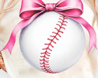 Retro Baseball Coquette PNG, Pink Coquette Bow Baseball PNG Sublimation, Baseball png, Baseball Mama Mom png design, Png file download