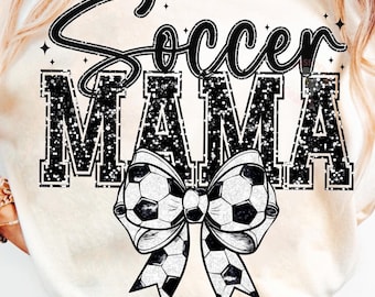 Coqueta de mamá futbolera PNG, Arco de fútbol para el día del juego PNG, Mamá retro PNG, Sublimación de mamá futbolera PNG, Fútbol con purpurina PNG, descarga digital