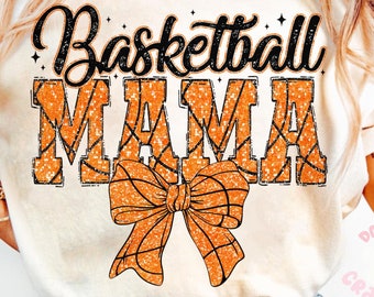 Basketball Png, Basketball Mom Png, Glitter Basketball png, Basketball Mama shirt svg, Retro Basketball Glitter Png Shirt Design download