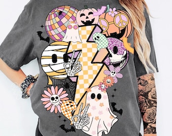 Retro Halloween png, Halloween smiley face png, Halloween sublimation design, spooky vibes png, Cute Halloween png, Sublimation design, png