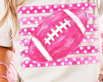 Pink Out Football PNG, Breast Cancer Awareness Png, Pink Football PNG, Football Mom Png, October Game Day Sublimation, Pink Ribbon Png
