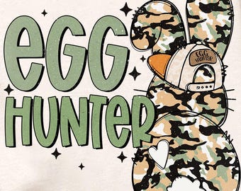 Egg Hunter Bunny Png, Kids Easter Png, Camo Easter Bunny Png, Hunting Easter Png, Boy Bunny With Backwards Hat Png, easter Camouflage Png,