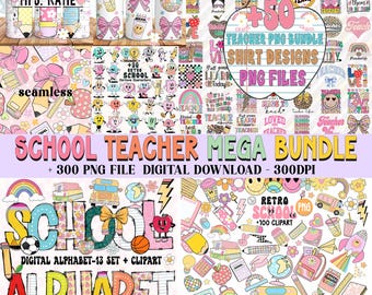 Teacher Png bundle, Teacher shirt png, Teacher Sublimation design, Teacher life png, Teacher Bundle, Teacher Appreciation