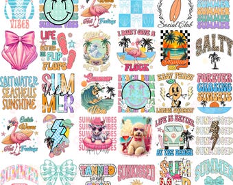 Retro Summer png Bundle, Summer vibes Png, Hello Summer Png, Girls Trip png, Beach Life png, Sunset Png, Summer Sublimation, trendy summer