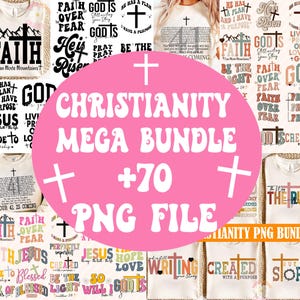 Boho Christianity PNG Bundle, Bible Verse, Faith (Digital Download)