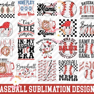 Glitter Baseball Bundle png, Retro Baseball Png Bundle, Baseball Team Png, Baseball Mama shirt, Baseball png, Baseball Sublimation Design,