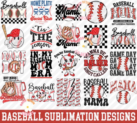 Retro Baseball PNG Bundle, Coquette Sports Mom Png Bundle, Baseball Team Png, Baseball Mama shirt, Baseball png, Baseball Sublimation