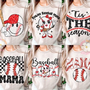 Glitter Baseball Bundle png, Retro Baseball Png Bundle, Baseball Team Png, Baseball Mama shirt, Baseball png, Baseball Sublimation Design,