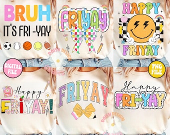 Friyay png bundle, retro teacher png, back to school png, last day of school, teacher sublimation, teacher shirt png, teacher coquette png