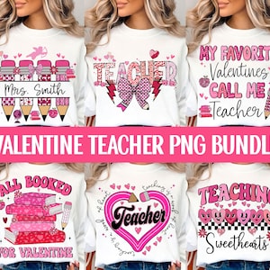 Retro Teacher Valentine Png Bundle, Teacher Valentine png, Teacher Appreciation Design, valentines day png, Valentine teacher png, Retro Png