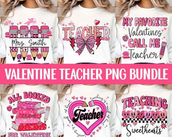 Retro Teacher Valentine Png Bundle, Teacher Valentine png, Teacher Appreciation Design, valentines day png, Valentine teacher png, Retro Png