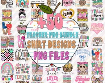 Retro Teacher Png Bundle, Teacher Png, Teacher Appreciation, Teacher Sublimation design, Teacher shirt Png, Teacher vibes png, Png Bundle