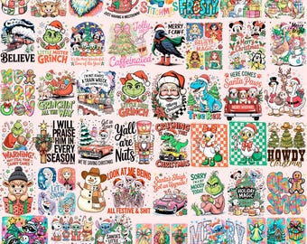 Retro Christmas png bundle, Glitter brushstroke christmas png, christmas png, Y'all are nuts png, Preppy Christmas Png, Joy to The World Png