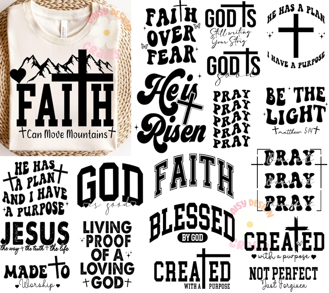 Christian Svg Png Bundle, Christianity Quotes Svg, Bible Verse Svg, God ...