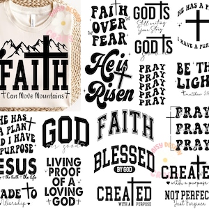 Christian Svg Png Bundle, Christianity Quotes svg, Bible Verse svg, God Jesus Svg, Psalm Svg, Love Faith Svg Png File, Christian Png Bundle