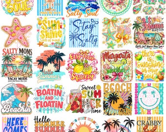 Summer Png, Summer Png Bundle, Beach Png, Summer Vibes Png, Salty Summer Png, Tropical Vacation Sublimation, Margarita, Coastal Summer Png