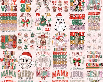 Retro Weihnachten Mega Bundle, Weihnachten Sublimationsdesigns, Weihnachtspaket png, Frohe Weihnachten png, Sublimationspaket png, Weihnachten Png