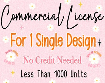 DaisyDesignCraft Commercial use license for 1 design, DaisyDesignCraft Commercial Use License - Digital Download for Commercial Projects