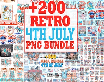 200+ Retro 250th Anniversary USA PNG Bundle: 4th Of July Png 1776-2026 Png, Independence Day Png, Patriotic Coquette (Digital Download)