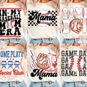 Glitter Baseball Bundle png, Retro Baseball Png Bundle, Baseball Team Png, Baseball Mama shirt, Baseball png, Baseball Sublimation Design,