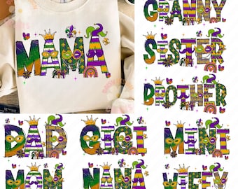 Mardi Gras Png Bundle, Mardi Gras Png, Mama Sublimation, Festival Png, Louisiana Png, Mardi Gras Mama Png, Mardi Gras Shirt Png
