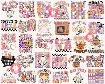 20+ Retro Halloween Bundle PNG, Halloween Bundle, Halloween Png, Spooky Season Png, Fall Png, Retro Halloween Png, Halloween Png Designs